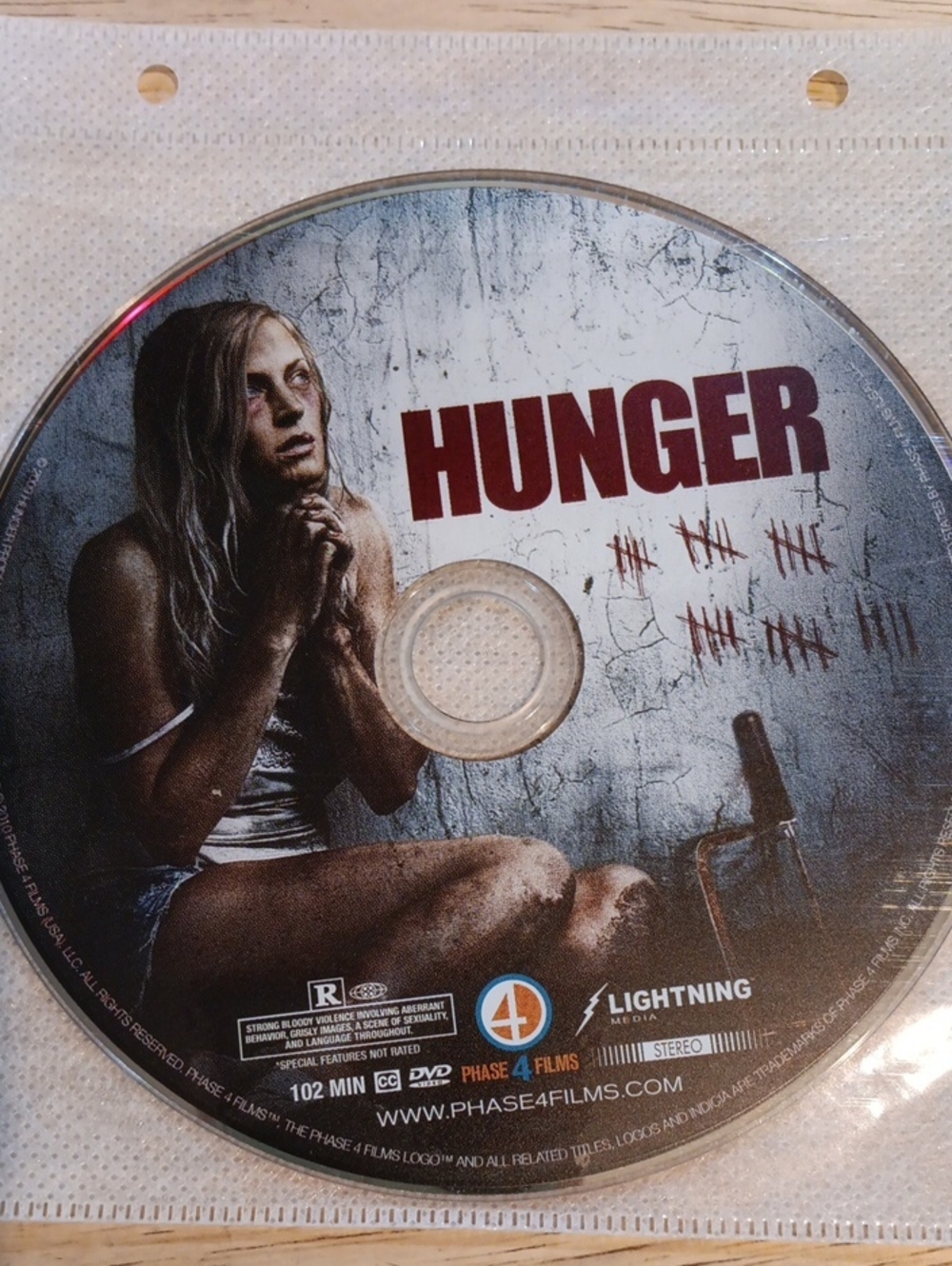 HUNGER DVD *NO CASE*